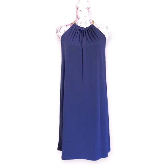Michael Kors Halter Navy Dress - Picture 1 of 5
